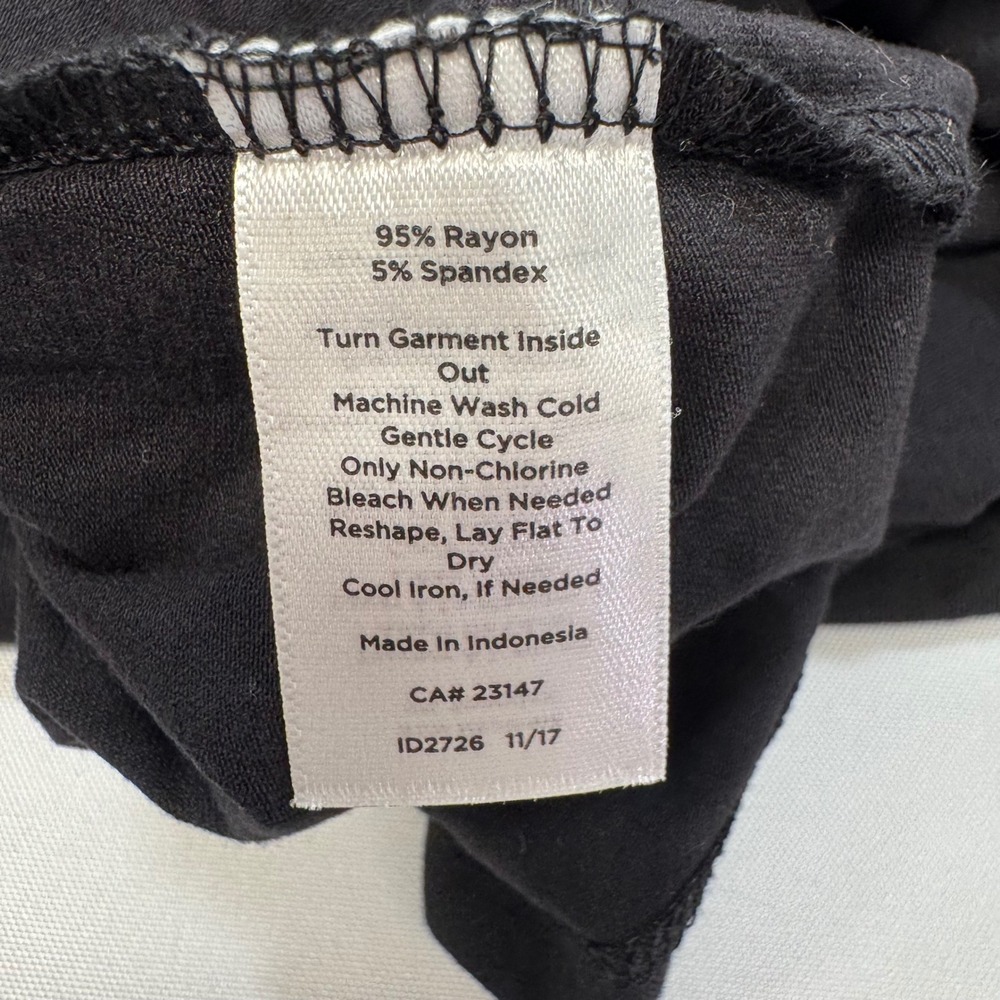 NWOT Talbots Maxi Jersey Dress 2X Black V-Neck Ruched‎ Empire Waist Sleeveless - Picture 7 of 12